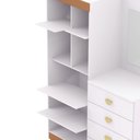 Ver imagem 6 de Cômoda Solteiro Roupeiro Camarim Cristal com Espelho 02 Portas 04 Gavetas Branco Camarim Vila Rica