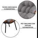 Ver imagem 7 de Poltrona Decorativa com Puff Linho Grafite Costela 67cm