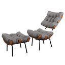 Ver imagem 3 de Poltrona com Puff Costela Linho