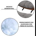 Ver imagem 6 de Poltrona Decorativa com Puff Linho Grafite Costela 67cm