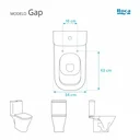 Ver imagem 3 de Tampa de Vaso Gap Branco para bacia Roca Com Ferragem Dourada