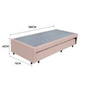 Ver imagem 3 de Cama Box Bicama Auxiliar Solteiro Suede Espuma 8cm 40x78x188 Bege