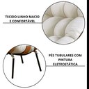 Ver imagem 7 de Poltrona com Puff em Linho Bege/Off White Costela 67cm