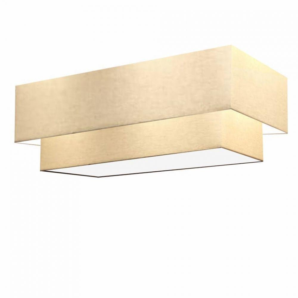 Plafon Retangular St-3072 Cúpula Algodão Crú - 1