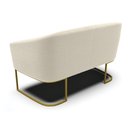 Ver imagem 3 de Sofá Namoradeira 2 Lugares Industrial Dourado Stella Bouclê D03 - D'Rossi