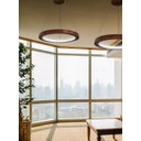 Ver imagem 4 de Lustre LED 33W Sirius Pendente Madeira Sala Jantar arco 60cm Madeluz Pendente Sirius LED Imbuia Bran
