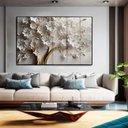 Ver imagem 1 de Quadro Decorativo Floral Luxo Primavera Branca em Moldura Caixa Tacolado Moldura Trad 1cm Branca com