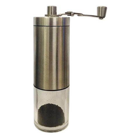 Moedor de Café Manual em Inox e Cerâmica com Ajuste Grãos