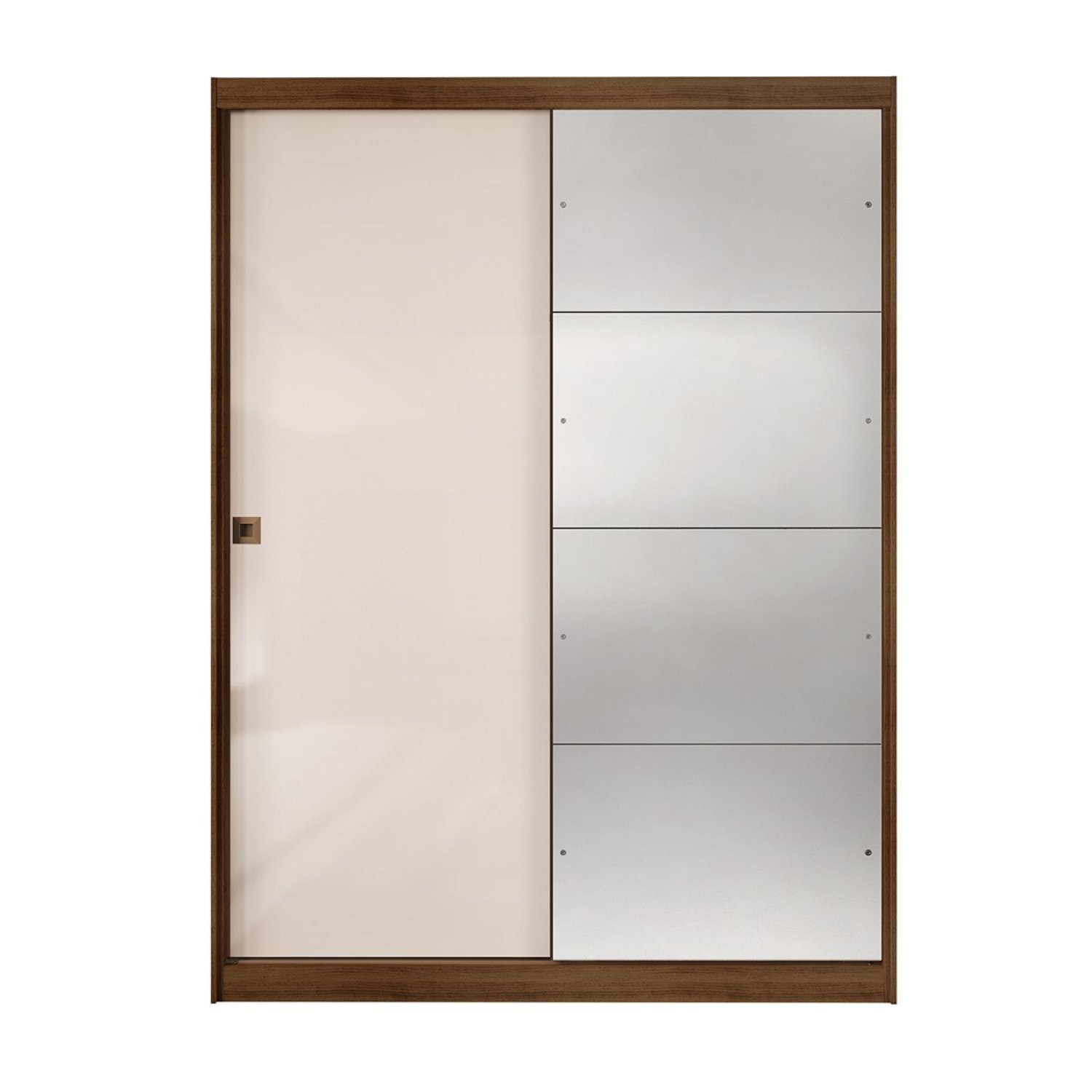 Guarda Roupa Solteiro 2 Portas 2 Gavetas com Espelho Duquesa - 4