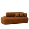 Sofá Orgânico Versátil Abby 180 Cm - Zahav Estofados:courino Sintético Marrom/liso - 2