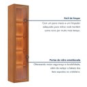 Ver imagem 5 de Rack e Painel para TV até 75 Polegadas 232cm x 250cm com Cristaleira LED 100% MDF Delux