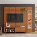 Ver imagem 1 de Rack e Painel para TV até 75 Polegadas 232cm x 250cm com Cristaleira LED 100% MDF Delux