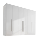 Ver imagem 4 de Guarda Roupa Casal Grande 100% MDF 6 Portas 6 Gavetas Paris Plus Branco