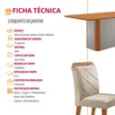 Ver imagem 6 de Mesa de Jantar Isadora Tampo 120cm Mdf Canto Copo e 4 Cadeiras Melissa Moderna Mobilia