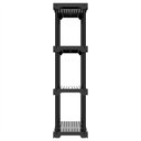 Ver imagem 3 de Estante Modular 4 Prateleiras 25 kg Multiuso Preto Grifit