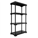 Ver imagem 1 de Estante Modular 4 Prateleiras 25 kg Multiuso Preto Grifit