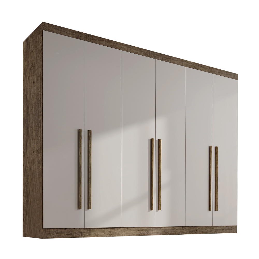 Guarda Roupa Casal MDF 6 Portas 6 Gavetas Paris Plus  - 3