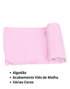 Ver imagem 7 de Manta Cueiro Bebê Malha com Viés 80x90cm: Rosa Bebê
