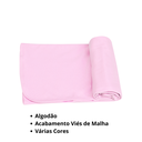 Ver imagem 7 de Manta Cueiro Bebê Malha com Viés 80x90cm: Rosa Bebê