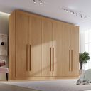 Ver imagem 1 de Guarda Roupa Casal MDF 6 Portas 6 Gavetas Paris Plus Marrom/Cinamomo
