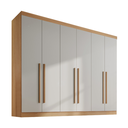 Ver imagem 4 de Guarda Roupa Casal Grande 100% MDF 6 Portas 6 Gavetas Paris Plus Marrom/Cinamomo/Off White