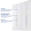 Ver mais imagens de Guarda Roupa Solteiro 100% MDF 4 Portas 3 Gavetas Paris Plus Branco