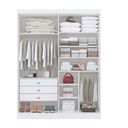 Ver imagem 4 de Guarda Roupa Solteiro MDF 4 Portas 3 Gavetas Paris Plus Branco