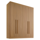 Ver imagem 4 de Guarda Roupa Solteiro 100% MDF 4 Portas 3 Gavetas Paris Plus Marrom/Cinamomo