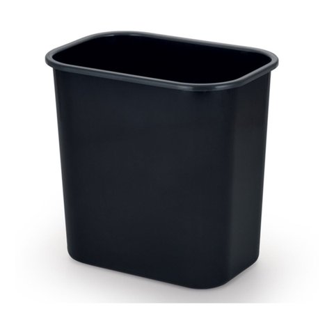 Cesto Maxcril Retangular Preto Office Escritório 12,5 Lts - 10150009