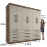 Guarda Roupa Casal 6 Portas 12 Gavetas Marselha - 4