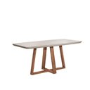 Ver imagem 2 de Mesa de Jantar Bennett C/ Vidro 180 Cm - Natural C/ Vidro Off White