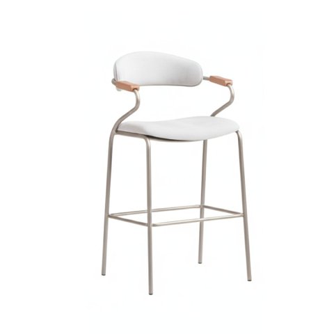 Banqueta Zyon Alta Cozinha,ilha ou Bancada Americana Fixa Metal- Tecido