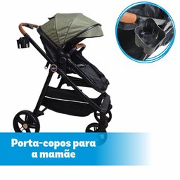 Carrinho de Bebe 3 em 1 Apolo Verde- Passear Baby - 5