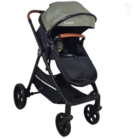 Carrinho de Bebe 3 em 1 Apolo Verde- Passear Baby