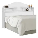 Ver imagem 2 de Cabeceira Para Cama Box Casal 2 Nichos Evelyn 100% MDF Branca