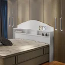 Ver imagem 1 de Cabeceira Para Cama Box Casal 2 Nichos Evelyn 100% MDF Branca