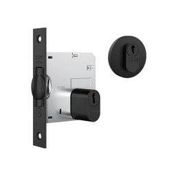 Fechadura Porta Stam 1005 Trinco Rolete Redonda Black Fosco - 1