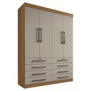 Ver imagem 3 de Guarda Roupa Casal 4 Portas 8 Gavetas Marselha