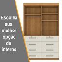 Ver imagem 7 de Guarda Roupa Casal 4 Portas 8 Gavetas Marselha