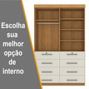 Ver imagem 6 de Guarda Roupa Casal 4 Portas 8 Gavetas Marselha