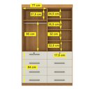 Ver imagem 5 de Guarda Roupa Casal 4 Portas 8 Gavetas Marselha
