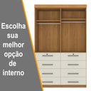 Ver mais imagens de Guarda Roupa Casal 4 Portas 8 Gavetas Marselha