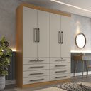 Ver imagem 1 de Guarda Roupa Casal 4 Portas 8 Gavetas Marselha