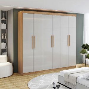Guarda Roupa Casal MDF 6 Portas 4 Gavetas Ipanema