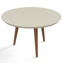 Ver imagem 1 de Mesa de Centro Redonda Pés Madeira Luna 670 Off White - Patrimar