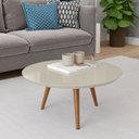 Ver imagem 2 de Mesa de Centro Redonda Pés Madeira Luna 670 Off White - Patrimar