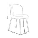 Ver imagem 5 de Kit 4 Cadeiras Sala de Jantar Estofada Gavi L02 Couríssimo Whisky Pied Poule - Lyam Decor