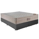 Ver imagem 1 de Cama Box Casal Bipartido Sintético + Colchão Ortobom Airtech Molas Ensacadas 65x138x188 Cinza