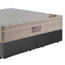 Ver imagem 2 de Cama Box Casal Bipartido Sintético + Colchão Ortobom Airtech Molas Ensacadas 65x138x188 Cinza
