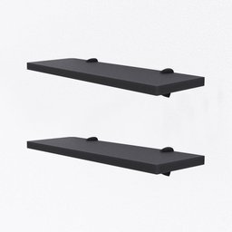 Kit 2 Prateleira Preta 60x12 com Bico Preto - 1